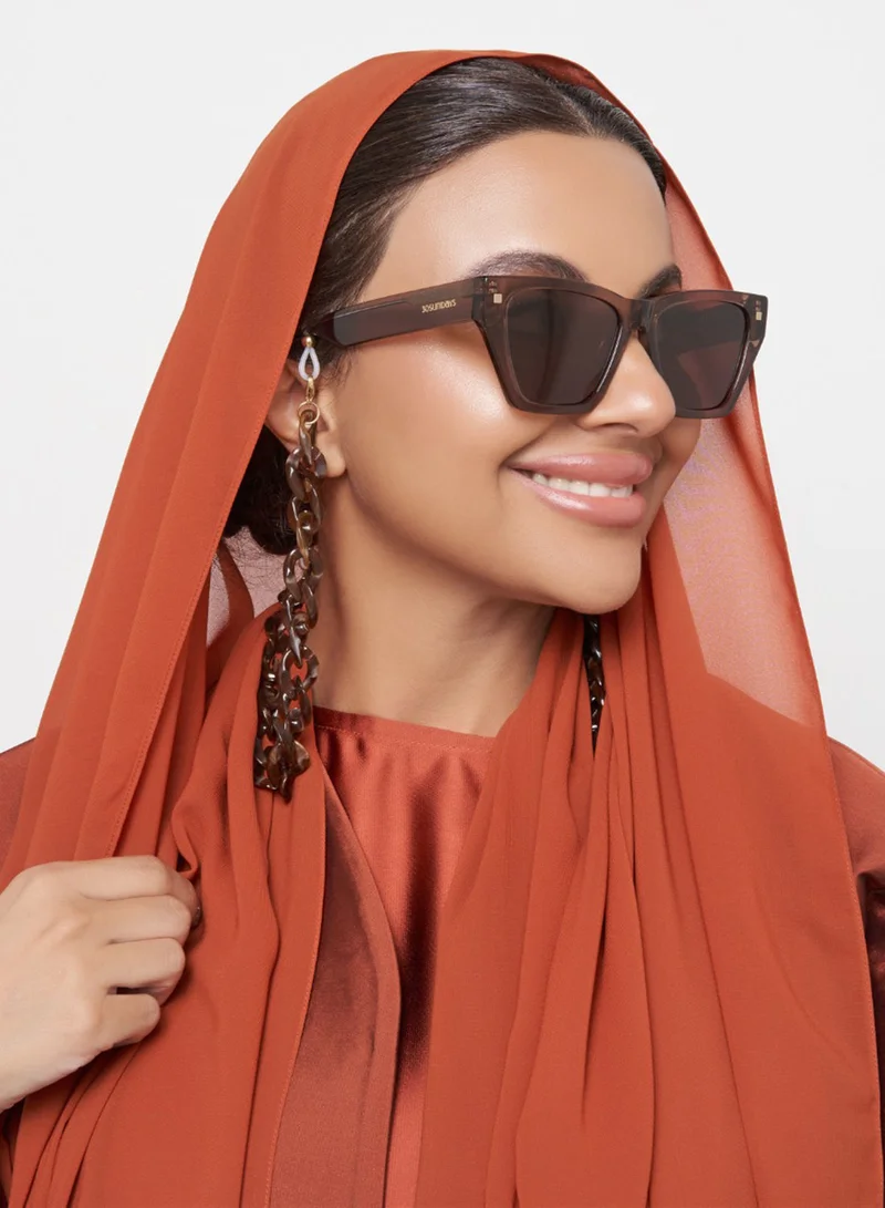 30 سندايز نظارة شمسية نسائية Rhodes كات آي حماية UV400 بني