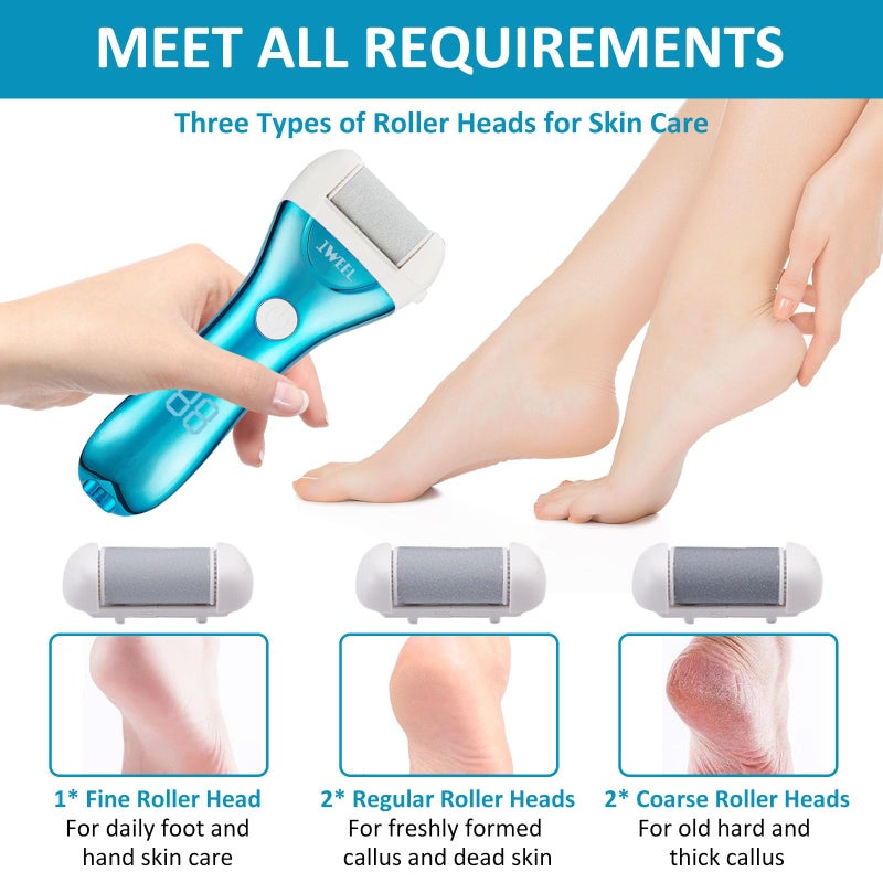 IWEEL Electric Foot Callus Remover, Rechargeable Electronic Foot File Pedicure Kits, Electric Callus Remover for Feet, Foot Scrubber Dead Skin Remover, Professional Foot Care for Dead Skin Ideal Gift - Image 4