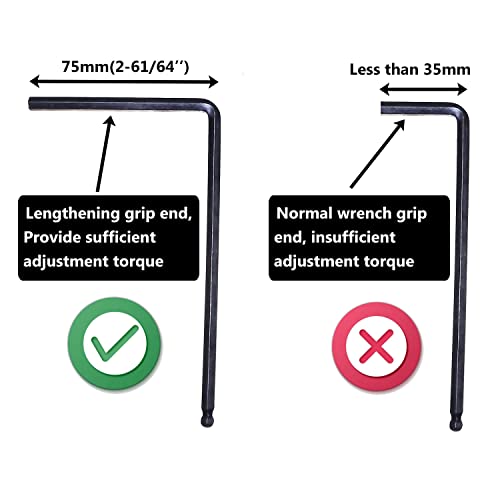 Vencetmat 5mm Truss Rod Wrench, Allen Wrench Tool Ball End for Martin Acoustic Guitar Truss Rod Adjustment And Deep or Narrow Truss Adjustment. - Image 2