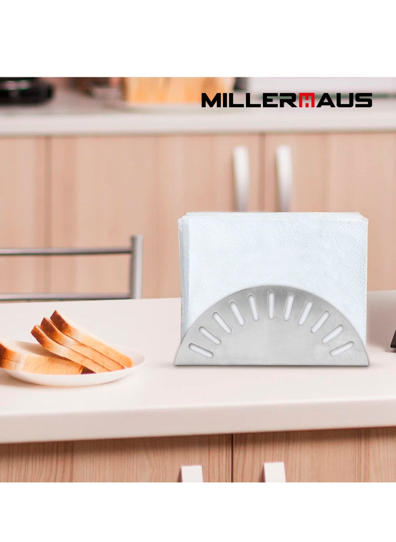 MILLERHAUS Millerhaus Half Moon Napkin Holder SS FINISH - Stainless Steel  - Image 4