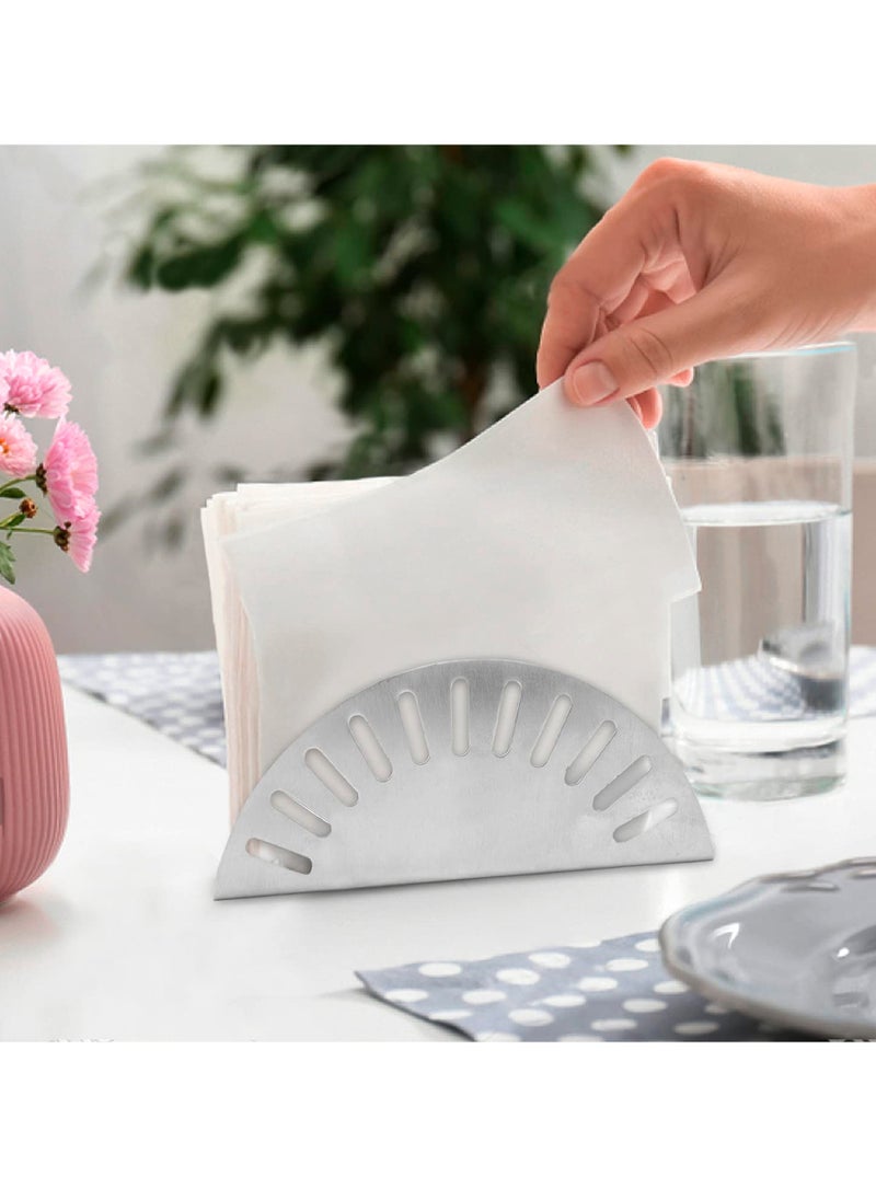 MILLERHAUS Millerhaus Half Moon Napkin Holder SS FINISH - Stainless Steel  - Image 5
