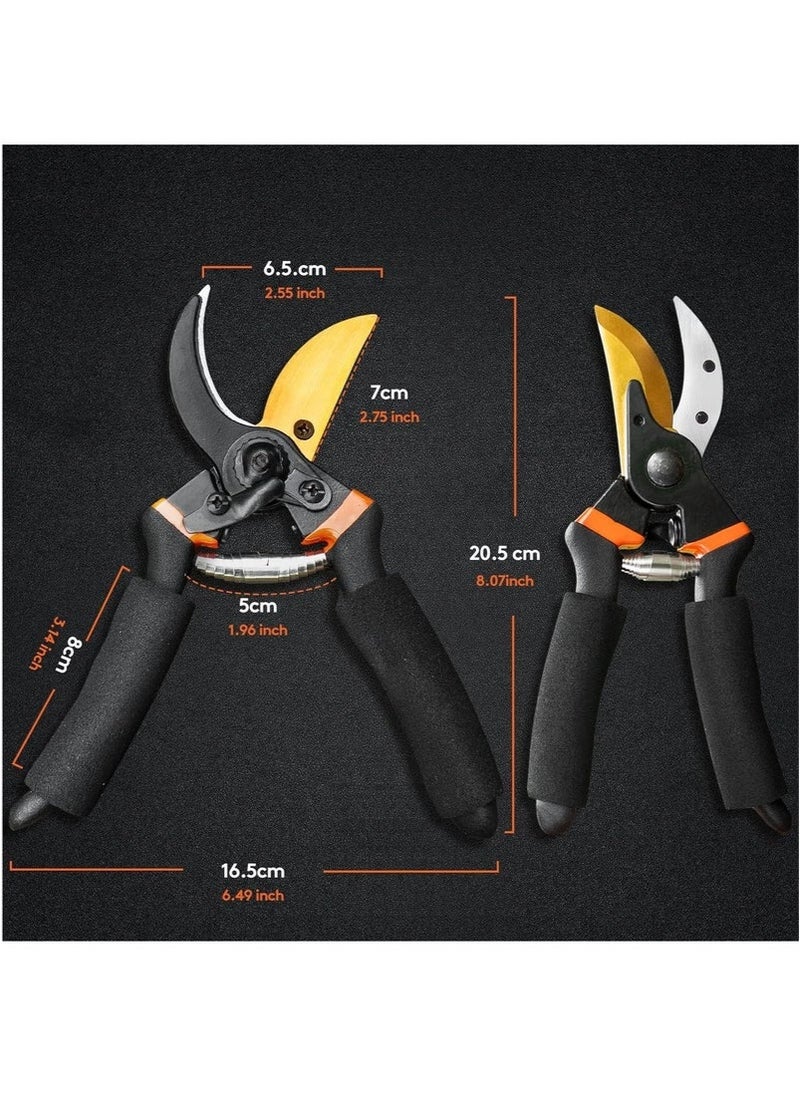 Bypass Pruning Shears for Garden Effortless Pruning Shears for Grapevines Bonsai Gardens Trim Tree Branches and Flowers with Ease with SK5 Steel Sharp Blades and Soft Cushion Grip Handle