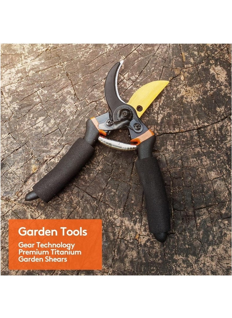Bypass Pruning Shears for Garden Effortless Pruning Shears for Grapevines Bonsai Gardens Trim Tree Branches and Flowers with Ease with SK5 Steel Sharp Blades and Soft Cushion Grip Handle
