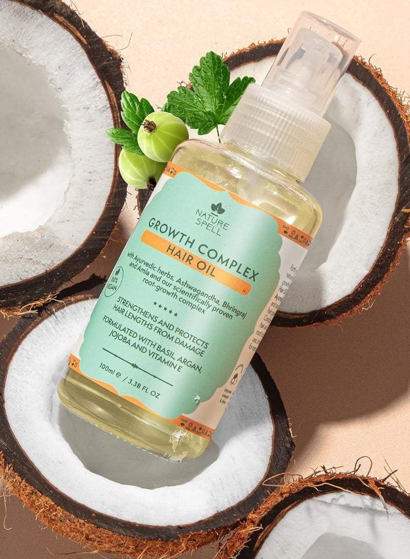 نايتشر سبيل زيت الشعر Nature Spell Growth Complex 100ml - علاج الأيورفيدا لتقوية ونمو الشعر - Image 4