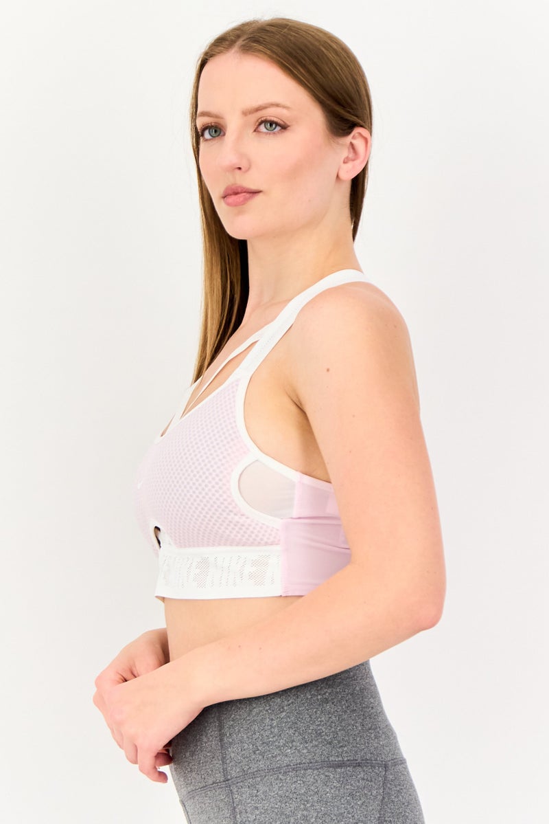 Nike Women  Light-Support Padded Strappy Sports Bra, Pink - Image 4