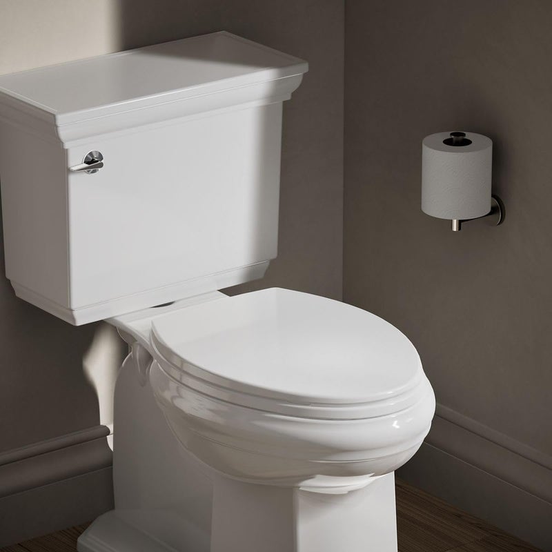 KOHLER K-4774-0 Brevia Elongated White Toilet Seat with Quick-Release Hinges And Quick-Attach Hardware For Easy Clean, White - Image 2