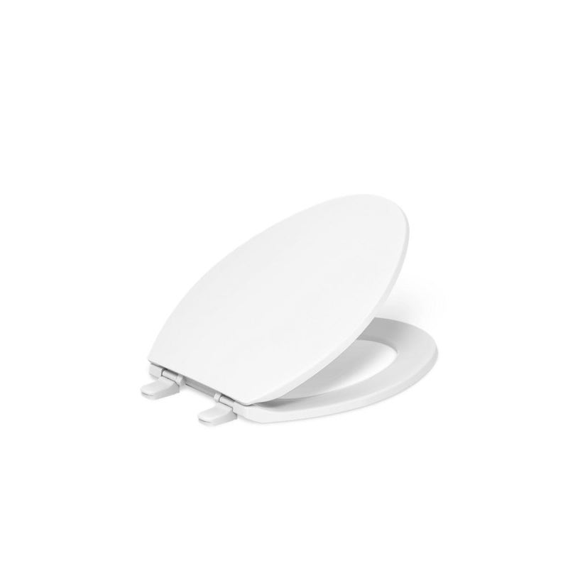 KOHLER K-4774-0 Brevia Elongated White Toilet Seat with Quick-Release Hinges And Quick-Attach Hardware For Easy Clean, White - Image 1