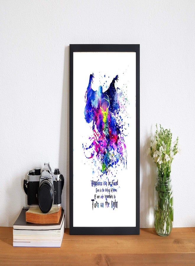 Uhomate Happiness Can Be Found Even in the Darkest of Times Quote Abstract Art Canvas Wall Art Baby Gift Inspirational Quotes Wall Decor for Bedroom C112 (13X19) - Image 2