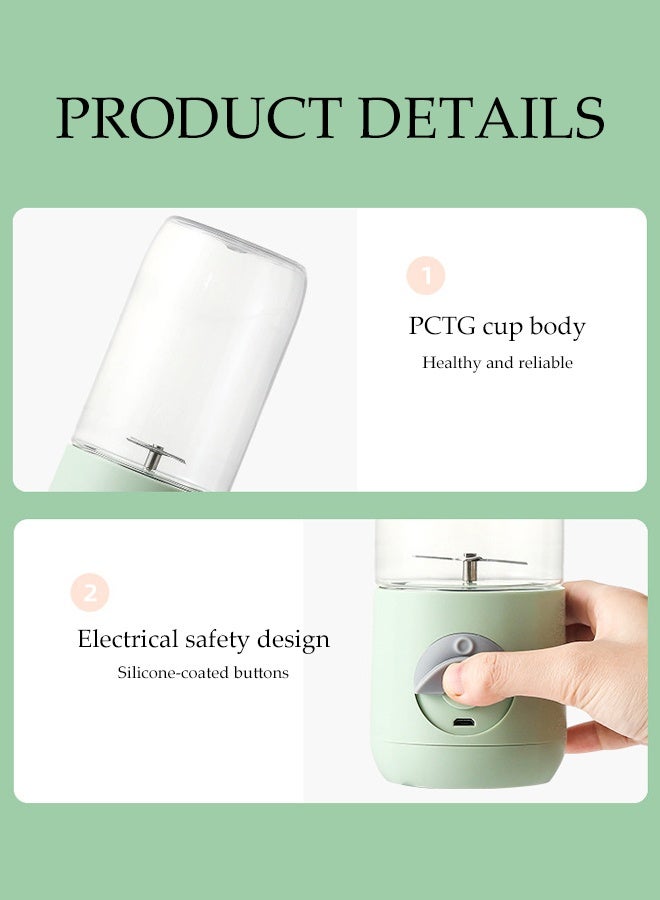 DUNISO Portable Juicer Blender Multifunctional Electric Mini Mixer with Straw USB Rechargeable Fruit Veggie Juicer Cup Lightweight Easy Clean Cordless liquidizer for Juice Shakes and Smoothies - Image 5