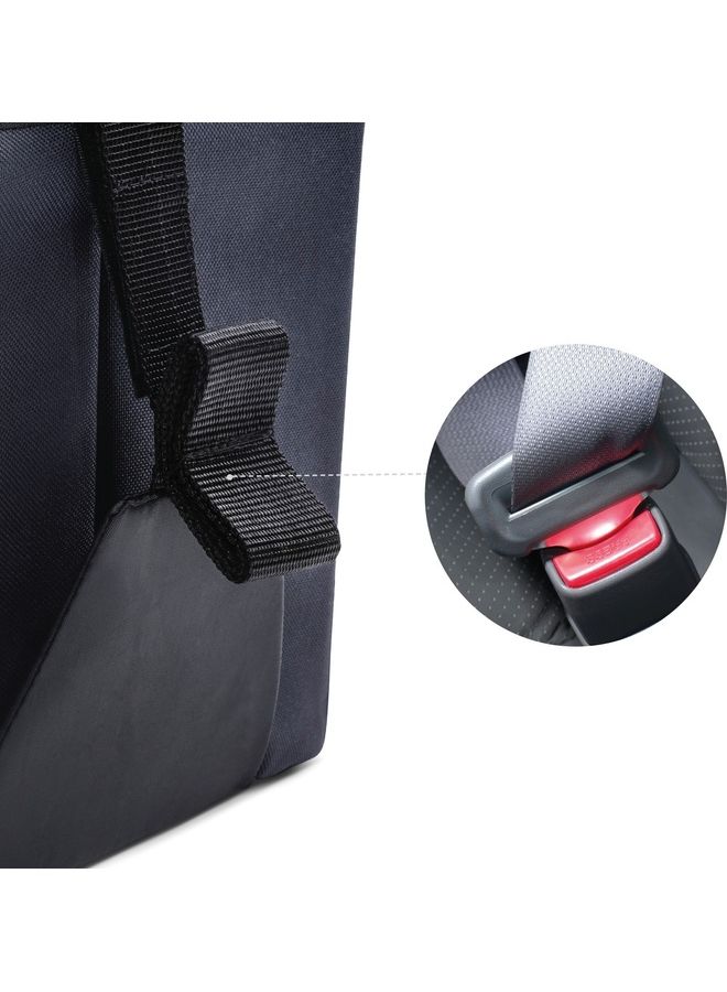 Hauck Organize Me Car Seat Organizer – Backseat Storage Box with Belt Attachment, Cup Holders, Foldable Pockets, Carry Handle, Non-Slip Travel Organizer for Cars, SUVs & Mini Vans – Grey - Image 4