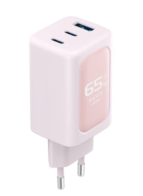 wall charger 65 W Fast Charging with GAN technelogy 3 ports Safe for Your Phone model UC260 - PIN