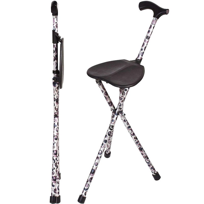 Switch Sticks Switch Sticks Walking Stick Walking Cane Cane Chair Quad Cane and Folding Cane with Seat is 34 Inches Tall FSA HSA Eligible and Supports up to 220 Pounds Storm