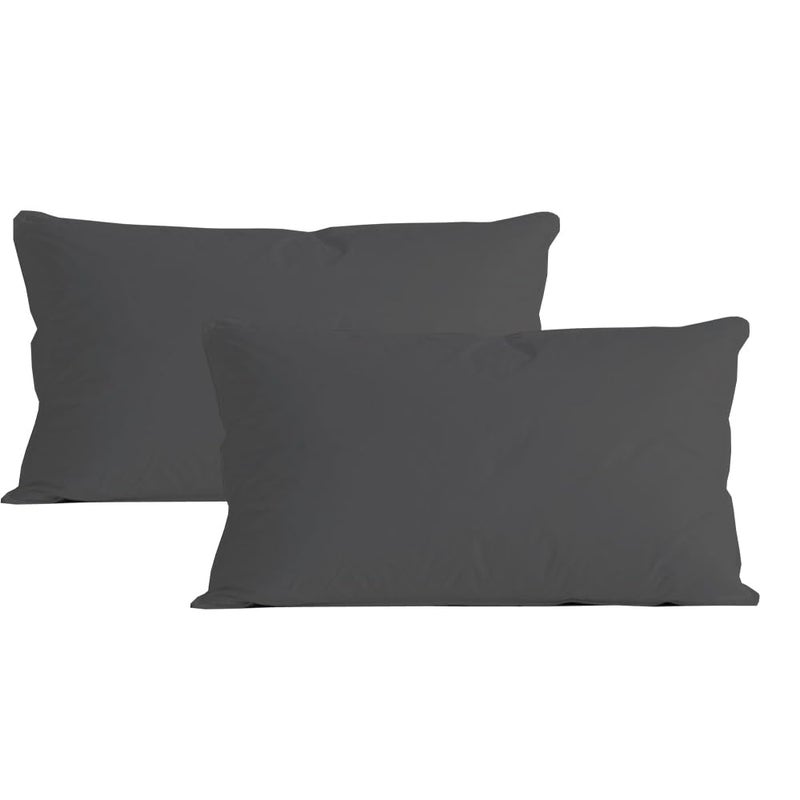 Bright Décor Bright Dcor Microfiber Pillow Set of 2 for Sleeping 20x30 Inches Dark Grey - Image 1
