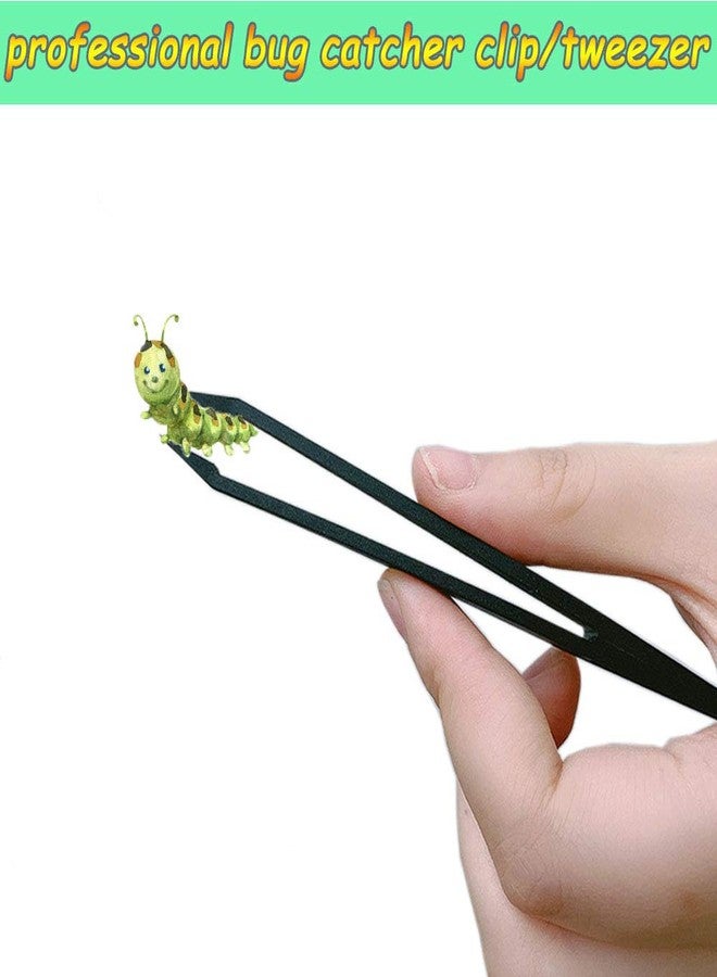 RORANIC Reptile Feeding Tongs,Bug Tweezers for Kids Adults,Plastic Anti-static Curved Tweezers Feeding Tool,Cleaning Supplies & Tweezers for Cricket Clamp Bug Scooper Snake Lizard Gecko Bearded Dragon (Black) - Image 3