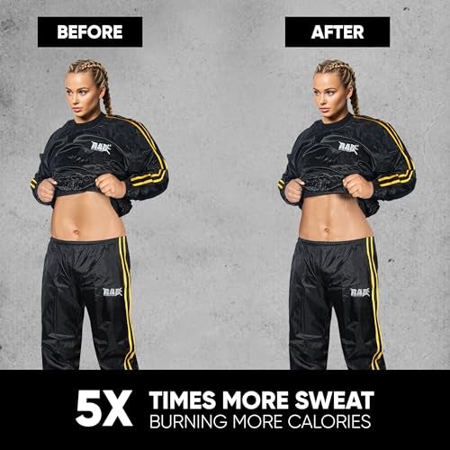 RAD Sauna Sweat Suit for Men & Women (Medium To 6XL) for Weight Loss & Fat Burn Sweating Suit (Blue, 4XL) - Image 4