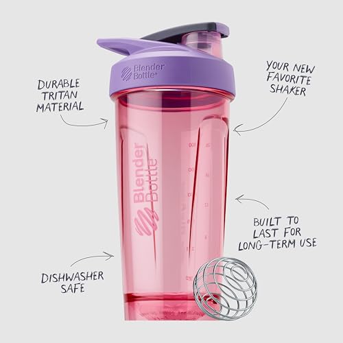 BlenderBottle Sport Shaker Bottle with Wire Whisk, 24-Ounce, Purple – Protein Shakes & Hydration for Athletes & Fitness Enthusiasts, Easy Mixing, Durable & Lightweight, Lockable Lid - Image 3