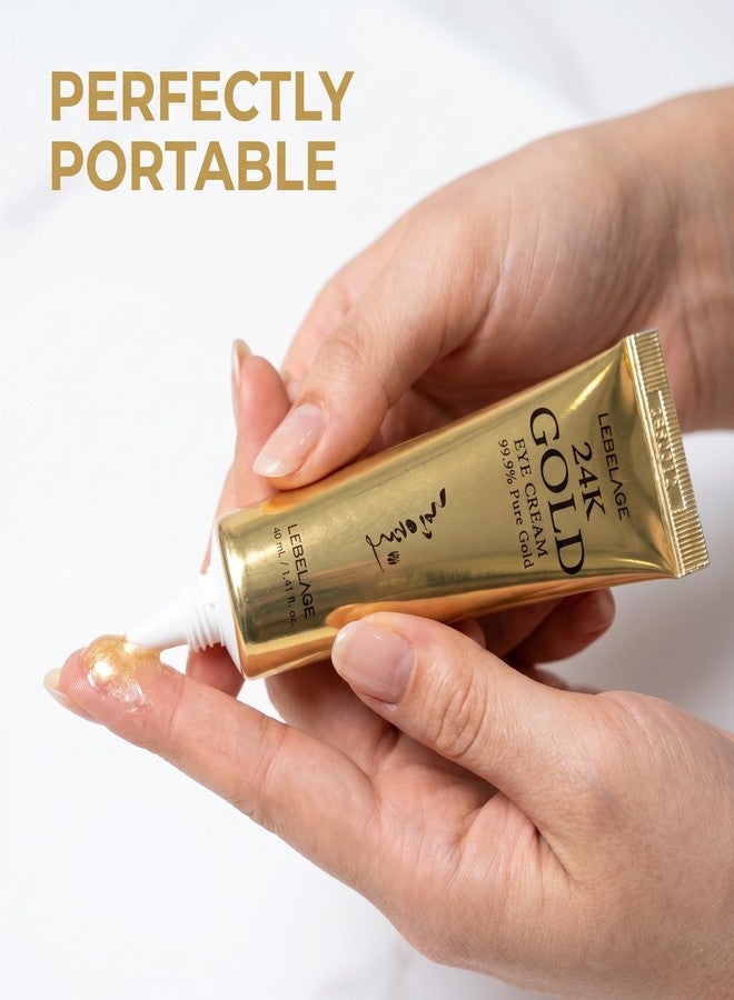 LEBELAGE 24K Gold Fine Line Eraser Eye Cream 40ml x2 [2 Pack] Intense Wrinkle Repair & Radiant Glow with Vitamin C, Peptide & Adenosine, K-Beauty Moisture Lock, 1.41oz x 2 - Image 3
