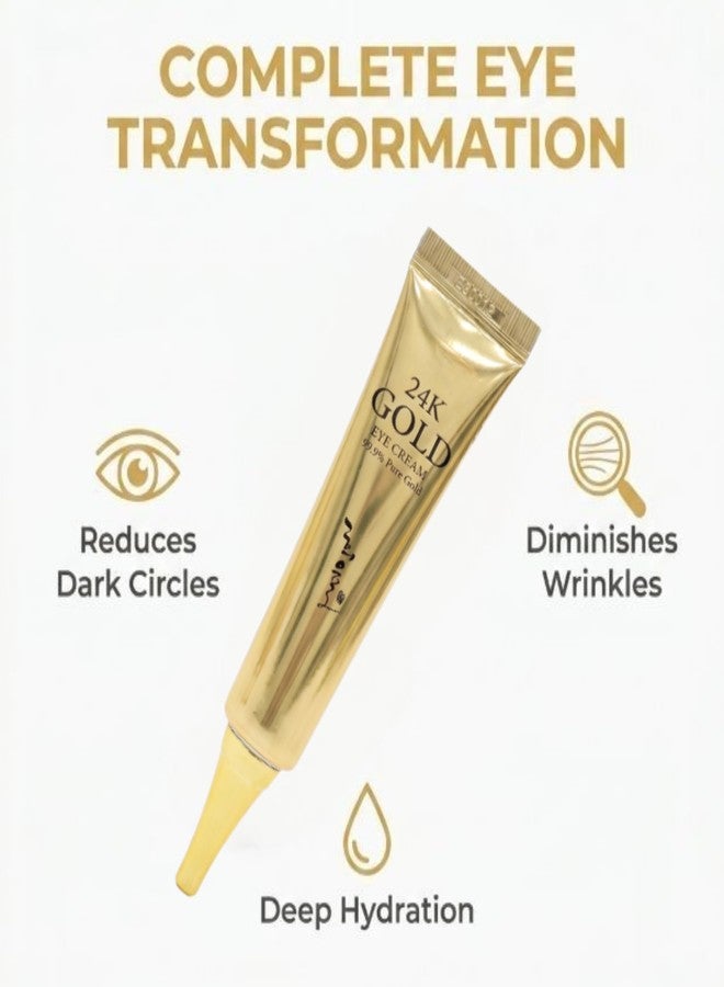 LEBELAGE 24K Gold Fine Line Eraser Eye Cream 40ml x2 [2 Pack] Intense Wrinkle Repair & Radiant Glow with Vitamin C, Peptide & Adenosine, K-Beauty Moisture Lock, 1.41oz x 2 - Image 4