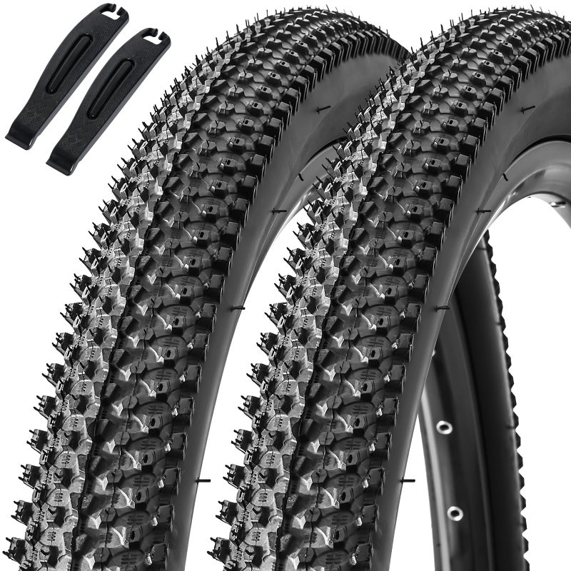Hapleby 2PCS Premium Folding Bike Tires 26x1.95 Inch (50-559mm), Replacement Mountain Bike Tires 60 TPI Puncture-Resistant, Came with 2PCS Tire levers - Image 1
