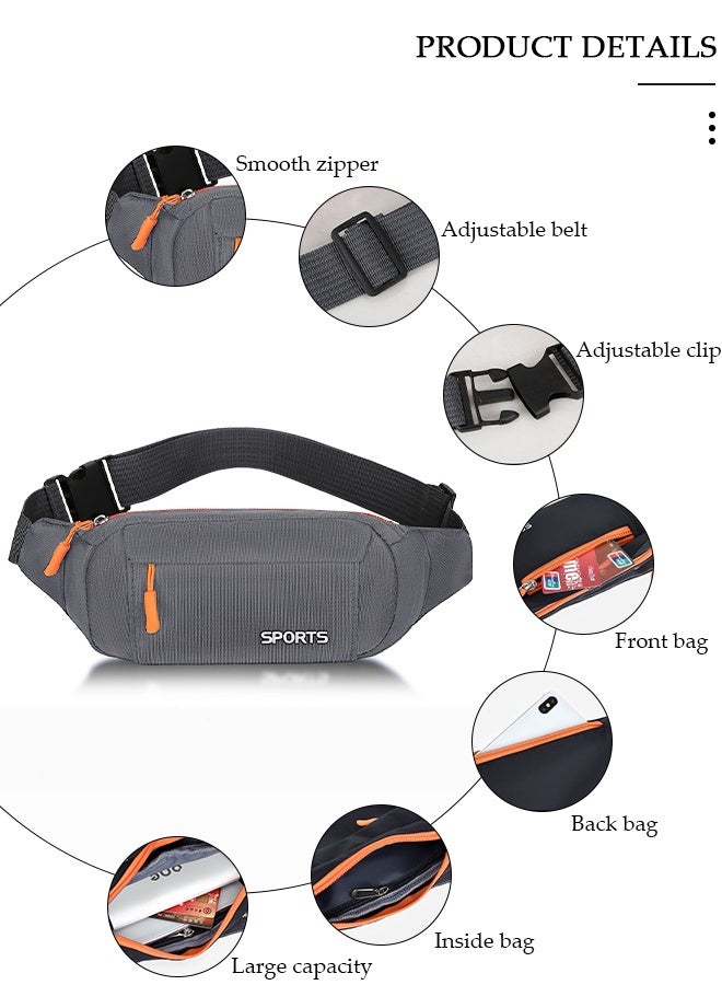 DUNISO Waist Pack for Men Women, Crossbody Waist Bag Pack Belt Bag for Travel Walking Running Hiking Cycling, Pouch Hip Bum Bag Chest Bag with Adjustable Strap For Gym Fitness Workout Travel Work Commuting - Image 3