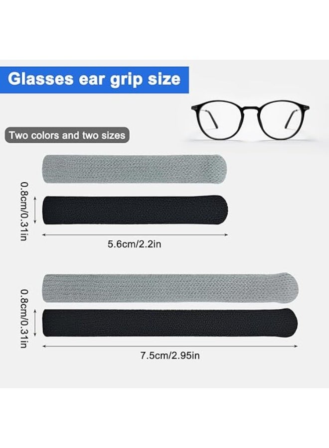 4 pairs of non-slip, elastic, comfortable eyeglass ear tips, available in S/L sizes, with temple protector. - Image 2