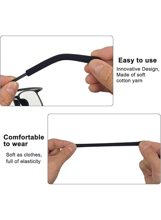 4 pairs of non-slip, elastic, comfortable eyeglass ear tips, available in S/L sizes, with temple protector. - Image 3