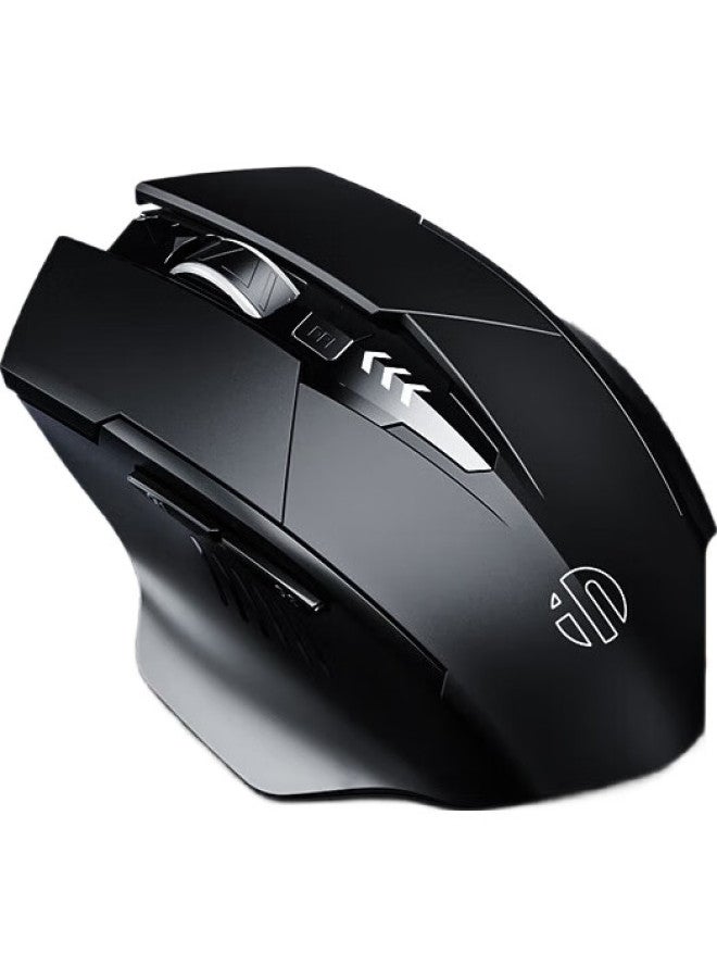 inphic A1 Wireless Bluetooth Tri-Mode Mouse, Rechargeable, Quiet, Battery Display, Compatible With Laptops, Bluetooth 5.0, Classic Black - Image 1