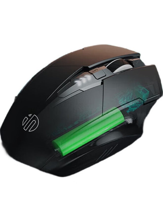 inphic A1 Wireless Bluetooth Tri-Mode Mouse, Rechargeable, Quiet, Battery Display, Compatible With Laptops, Bluetooth 5.0, Classic Black - Image 3