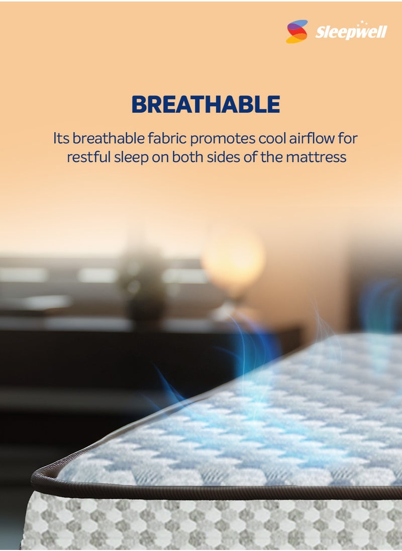 Sleepwell Sleepwell Dual Pro Profiled Foam | 10 Night Trial | Reversible | Gentle And Firm Triple Layered Anti Sag Foam Mattress | Queen Bed Size (200L x 160W x 30H cm), Thickness 30 cm  - Image 4