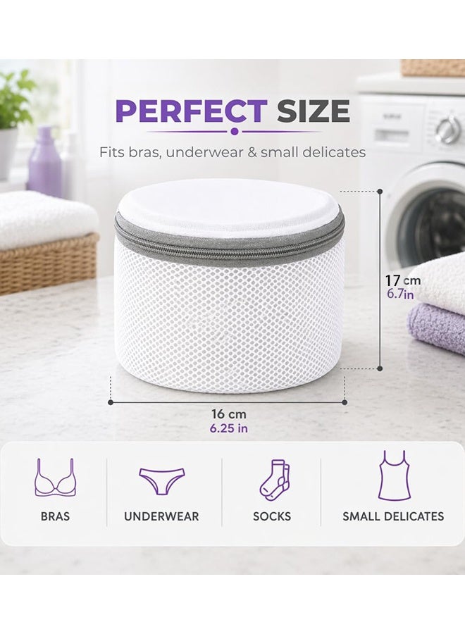 KANGLI 3-Pack Thickened Mesh Laundry Bag Set, Zippered Bra Washing Bags for Machine Wash, Delicates Wash Bag Protector for Lingerie, Underwear, Socks - Image 4