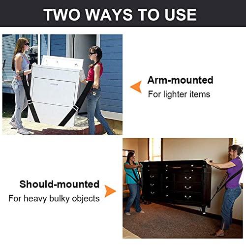 Conyee Moving Straps, 2-Person Lifting Straps for Moving Furniture, Lifting and Moving System Shoulder Belt for Carry Heavy Furniture, Appliances, Mattresses, Lift Heavy Objects up to 800 lbs(Black) - Image 3