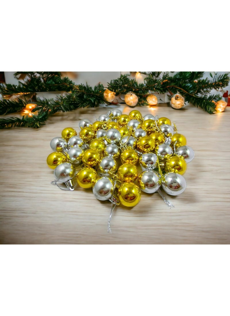 Lazybeee Lazybeee 36 Pcs Red Golden Silver Balls Christmas Tree Hanging Decoration Christmas Balls  - Image 2