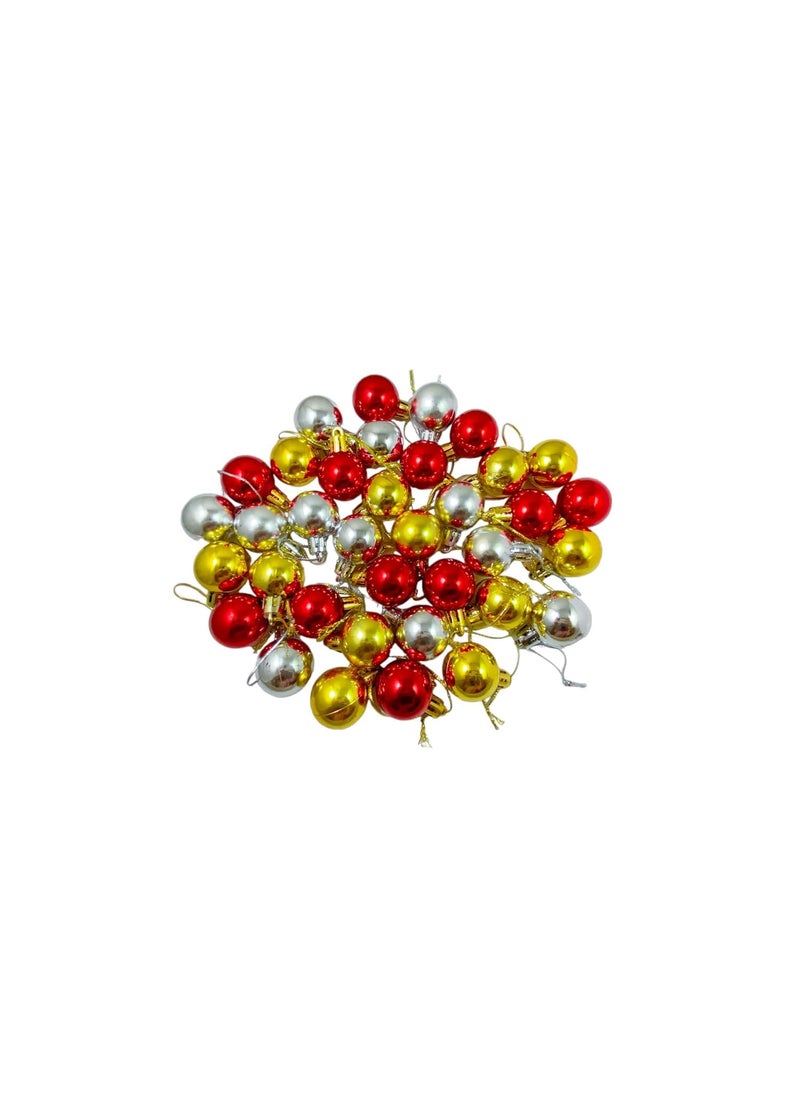 Lazybeee Lazybeee 36 Pcs Red Golden Silver Balls Christmas Tree Hanging Decoration Christmas Balls  - Image 3