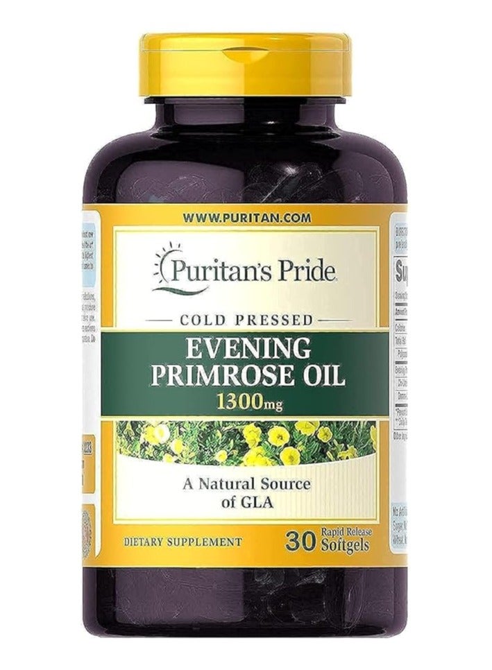 Puritan's Pride زيت زهرة المساء 1300 ملغ كبسولات لينة 30 حبة
