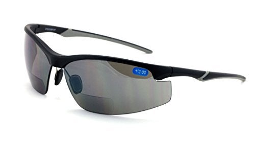 V.W.E. Bifocal High Performance Protective Safety Glasses Light Mirror Tint Bifocal - Reader - Sunglasses Ansi Z87.1 (Matte Black, 1.50) - Image 3
