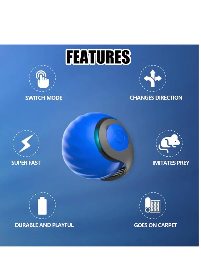 Loxira 2025 New Smart Interactive Cat Ball Toy - Indoor Automatic Roling Ball wih USB Charging, Self-Moving Boredom ReliefPet Game Accessories  - Image 3