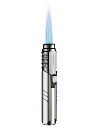 Jet Flame Windproof Lighter 183ml / Refillable / Cooling Holes / Safety Lock / Ergonomic Design - Silver - pzsku/ZD9664F7F7B4F40A1BD8EZ/45/_/1732541267/10478726-a39c-4848-a745-1d64150bcbdf