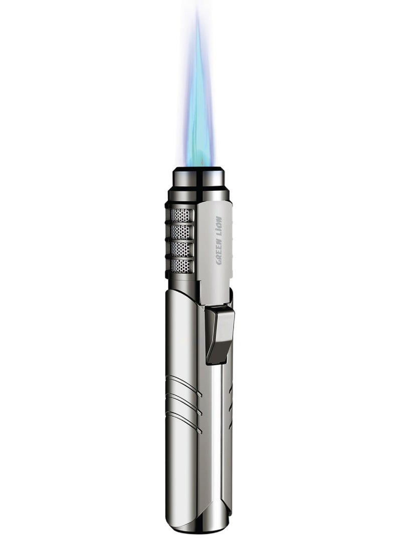 GREEN LION Jet Flame, Windproof, Refillable, Cooling Holes, Jet Flame Lighter, Ergonomic Design, 183ml Capacity, Safety Lock - Image 1