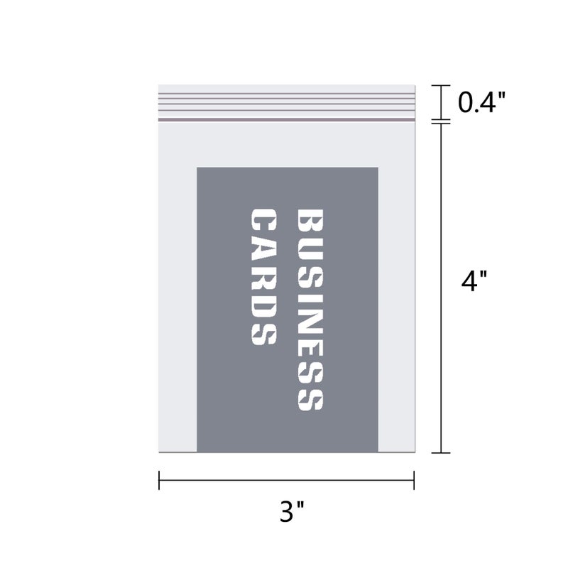 KnR Harmony Small Clear Poly Zipper Bags 3x4" 300pcs Reclosable Zipper lock Storage Plastic Bags for Jewelry Beads Candy Cookies Gift Card and Travel Packing Shipping 10 Sizes to Choose from - Image 2