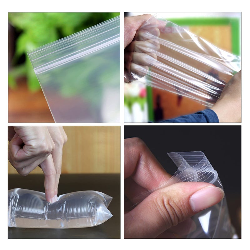 KnR Harmony Small Clear Poly Zipper Bags 3x4" 300pcs Reclosable Zipper lock Storage Plastic Bags for Jewelry Beads Candy Cookies Gift Card and Travel Packing Shipping 10 Sizes to Choose from - Image 5