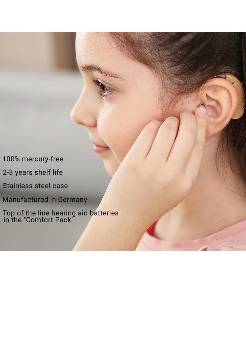 Power One PowerOne P10 Hearing Aid Batteries Mercury Free High Performance Mini Digital Battery 60 PCS 1.45V (Yellow)  - Image 4