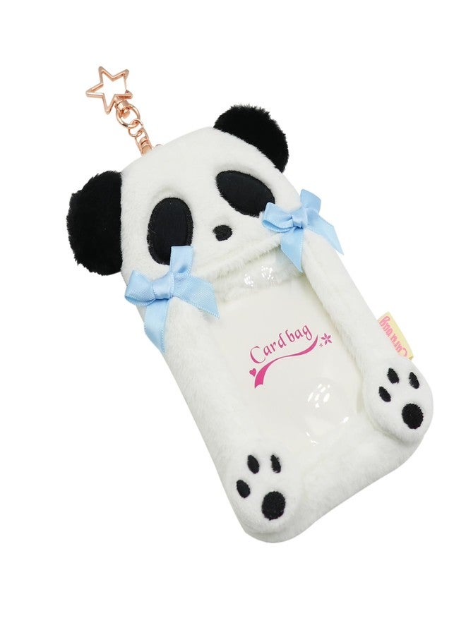 MOSSTYUS Plush Postcards Sleeve Photocard Holder Id Credit Card Case Protection Cover Bank Card Protector Birthday Gift,Panda 1# - Image 2