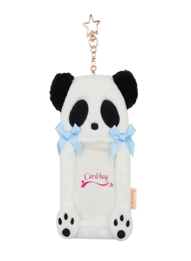 MOSSTYUS Plush Postcards Sleeve Photocard Holder Id Credit Card Case Protection Cover Bank Card Protector Birthday Gift,Panda 1# - Image 1