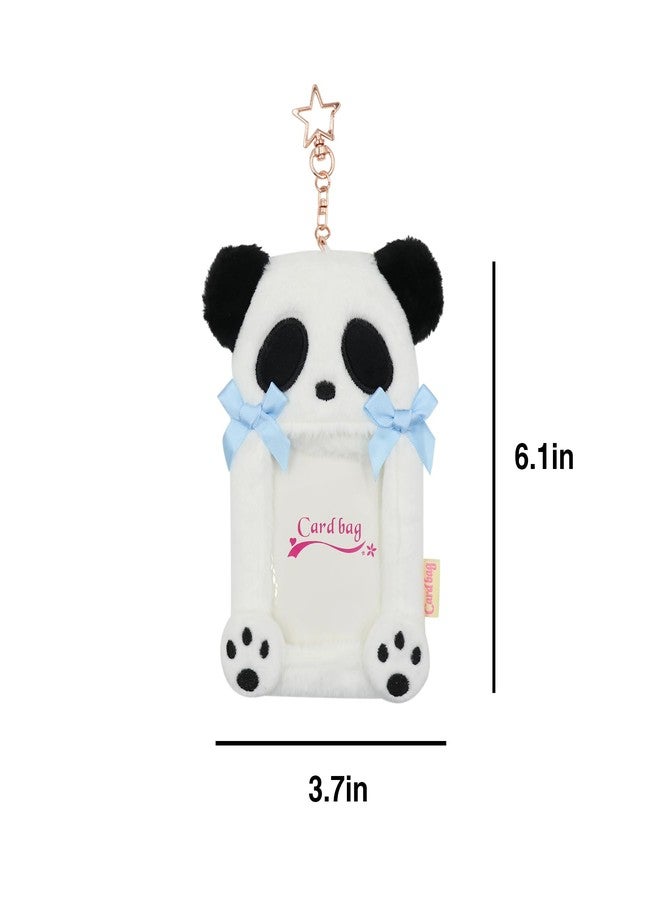 MOSSTYUS Plush Postcards Sleeve Photocard Holder Id Credit Card Case Protection Cover Bank Card Protector Birthday Gift,Panda 1# - Image 5