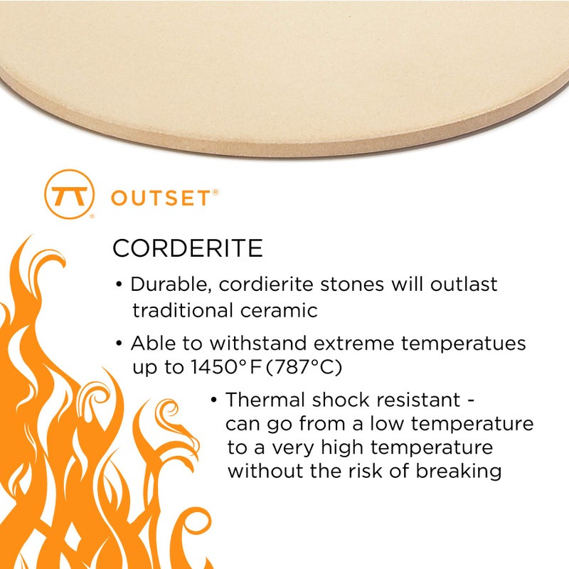 Outset 13 Inch Pizza Grill Stone, 13-Inch - Image 3