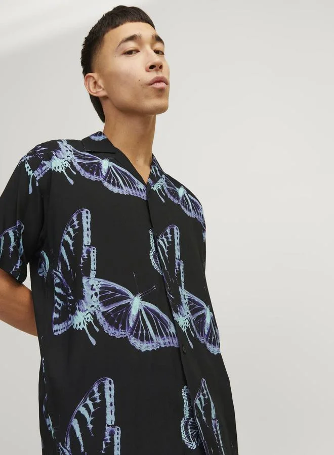 JACK & JONES All Over Print Relaxed Fit Resort Shirt