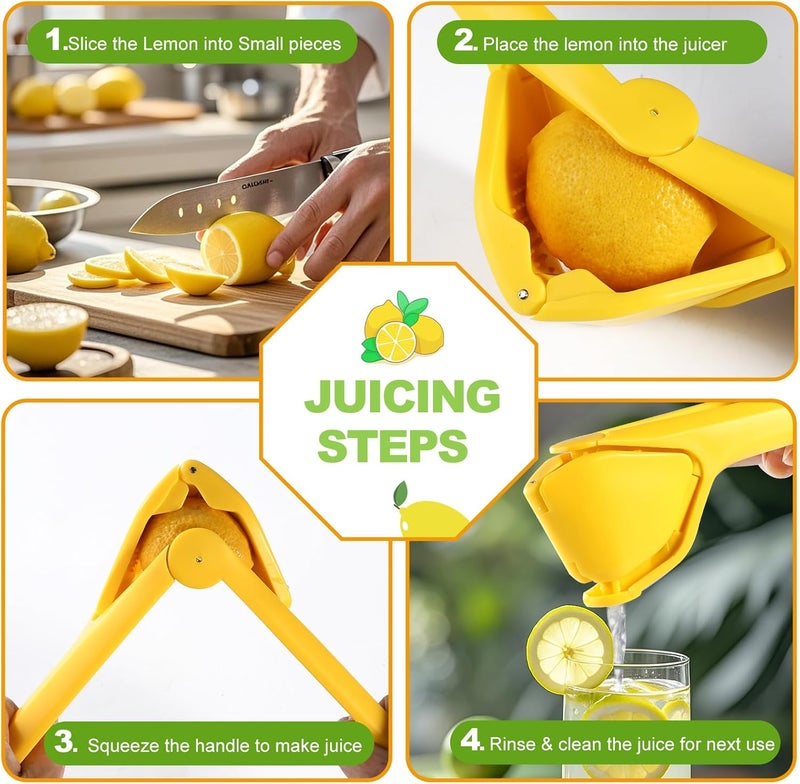 HUMUTA Lemon Squeezer, Effective Squeezing Juice Press, Easy-to-Use, Sturdy Flat Manual Lemon Juicer, Lime Squeezer, Citrus Juice Presser, to Squeeze Lemons, Limes, Citrus, oranges And Other Fruits - Image 4