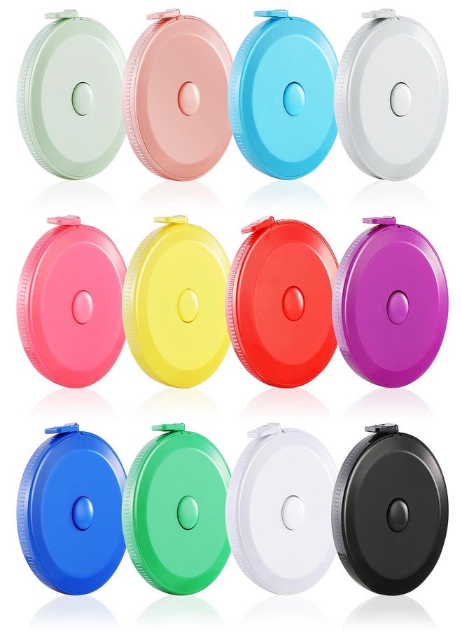 FF Sgdfc 12 Pack Tape Measure, Soft Retractable Measuring Tape 60-Inch/150cm,for Body Measuring Tailor Cloth Home Craft Measurements (12 Colors) - Image 1