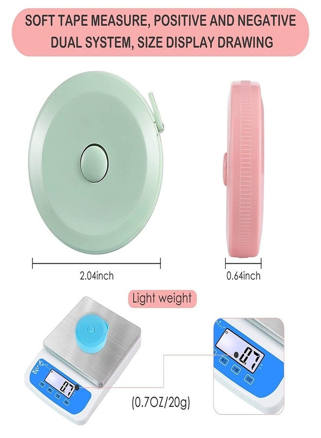 FF Sgdfc 12 Pack Tape Measure, Soft Retractable Measuring Tape 60-Inch/150cm,for Body Measuring Tailor Cloth Home Craft Measurements (12 Colors) - Image 2