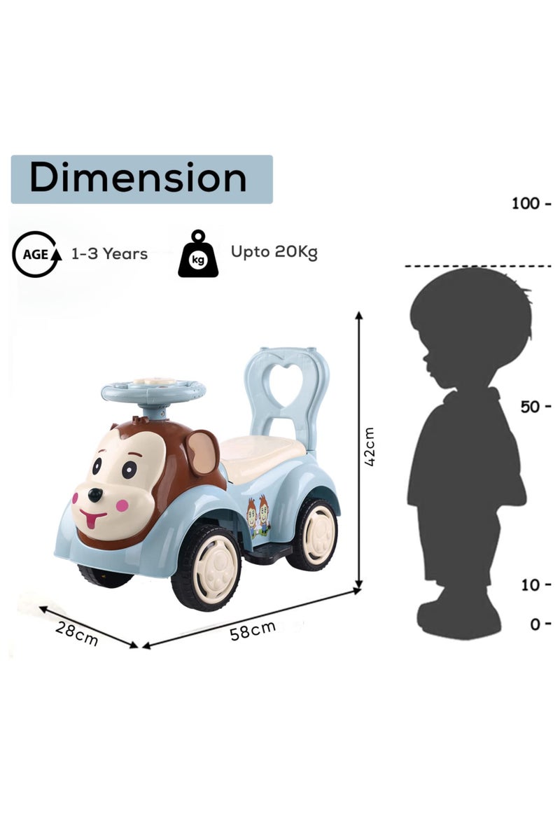 آيباما سيارة أطفال قابلة للركوب، مزودة بزر موسيقى للركوب | سيارات دفع، ألعاب أطفال | سيارات للأطفال الصغار من عمر سنة إلى 3 سنوات | ألوان متنوعة - Image 3